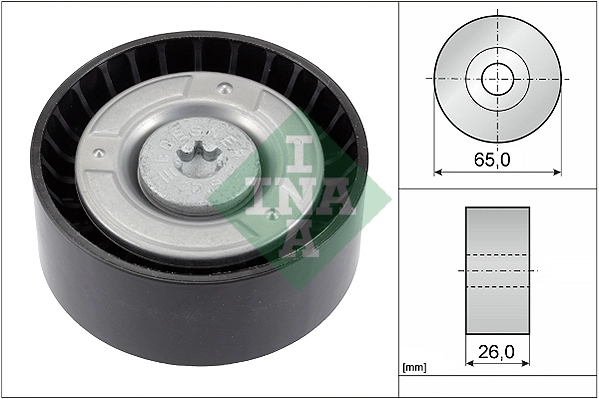 Deflection/Guide Pulley, V-ribbed belt
